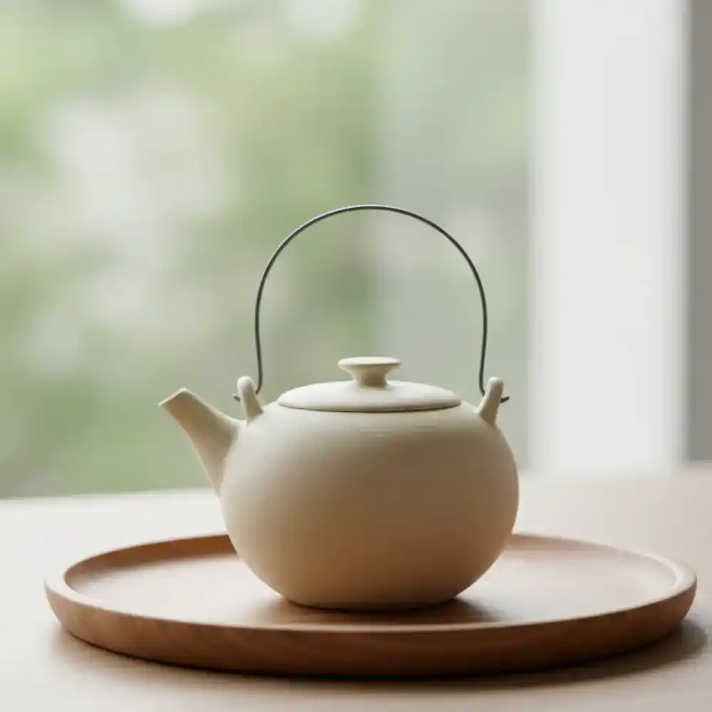 Minimalist ceramic teapot