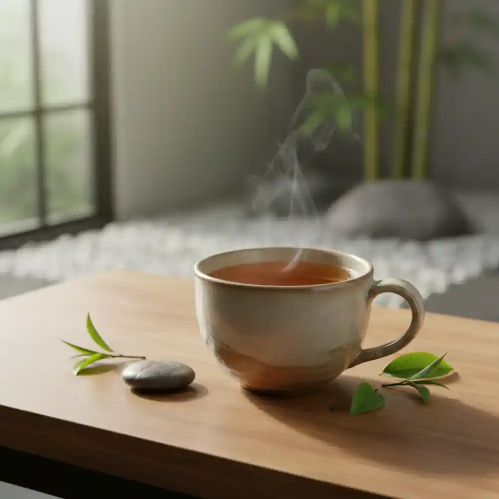 Morning tea cup in soft light